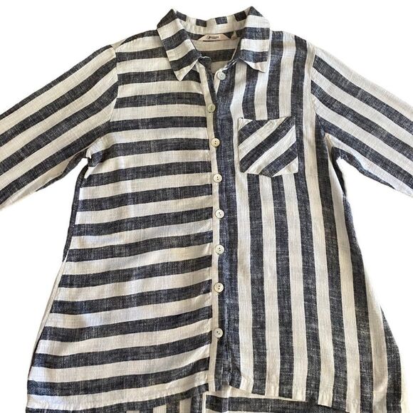 Soft Surroundings | Camina Linen Blend Shirt, Size M - Picture 3 of 8
